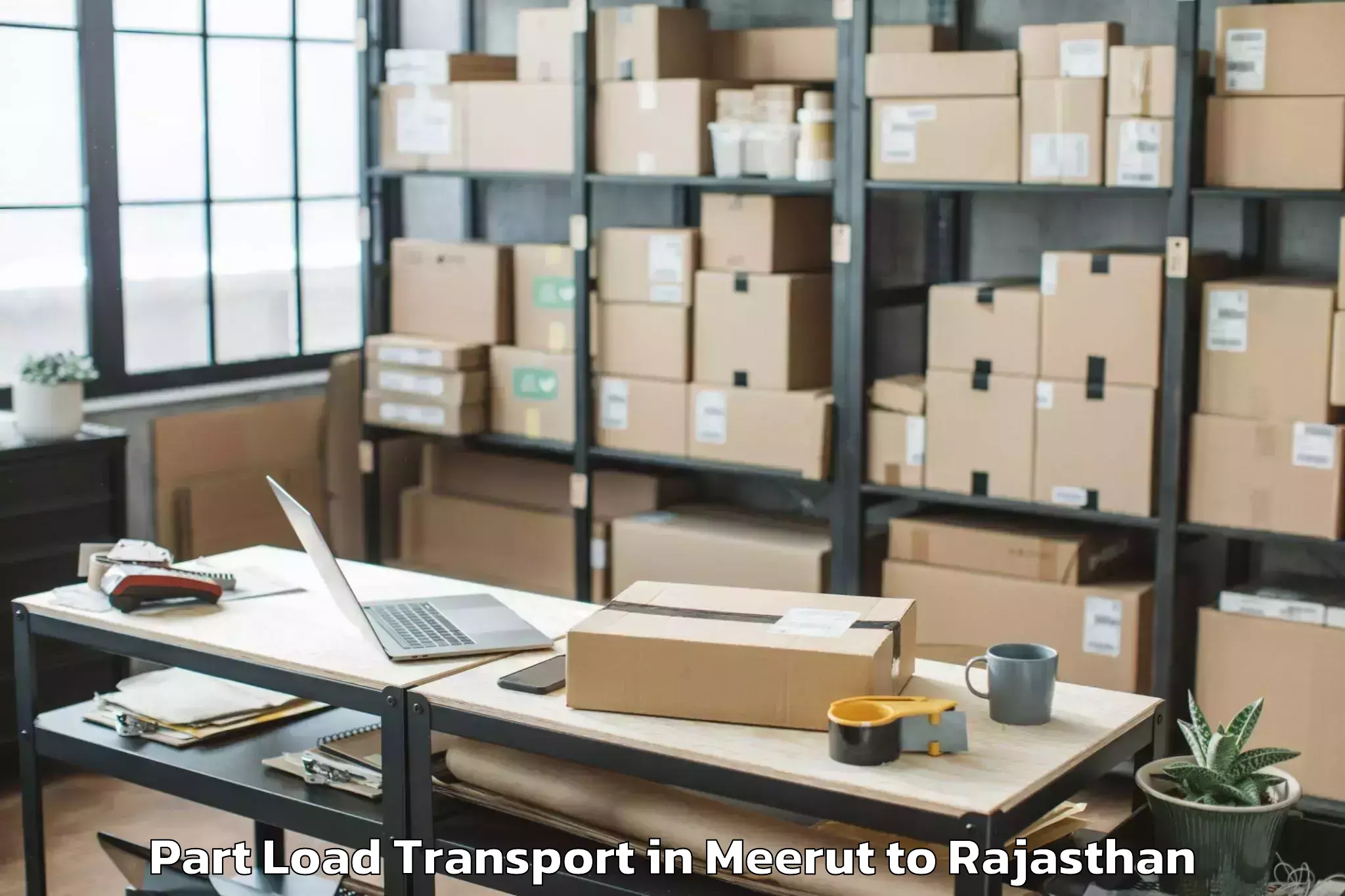 Easy Meerut to Degana Part Load Transport Booking